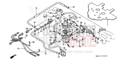 TUYAU D'EAU/THERMOSTAT (GL1500AN/SEN) GL1500AN de 1992